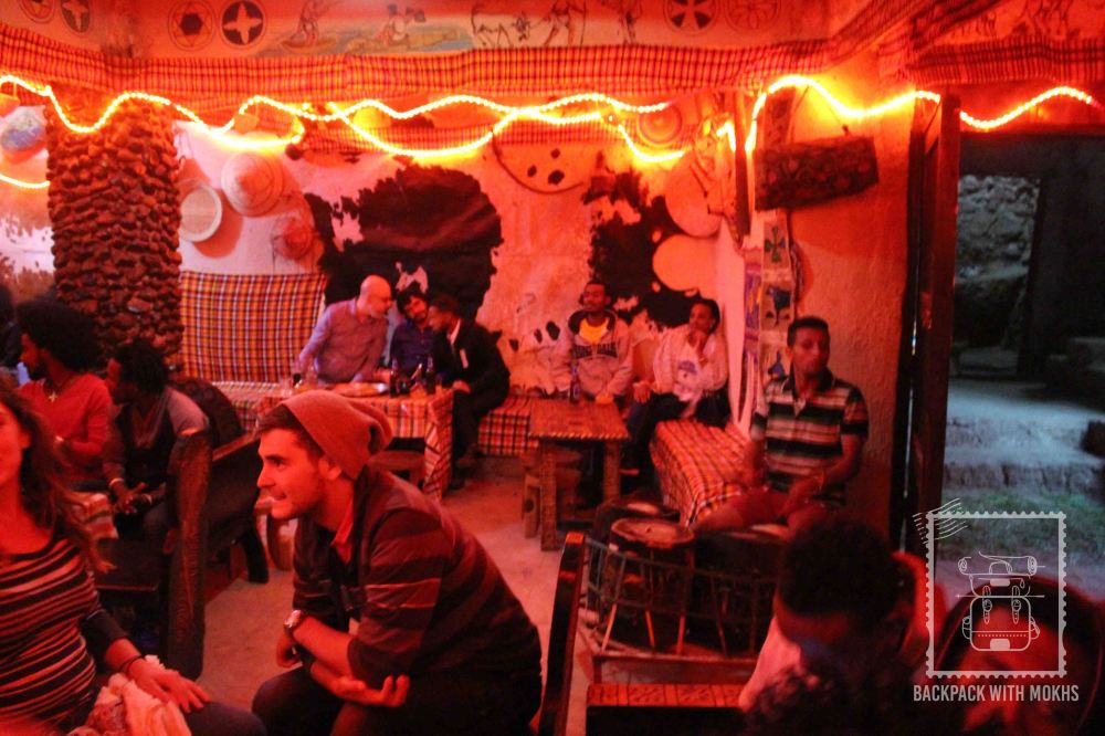 bar dimly lit in lalibela